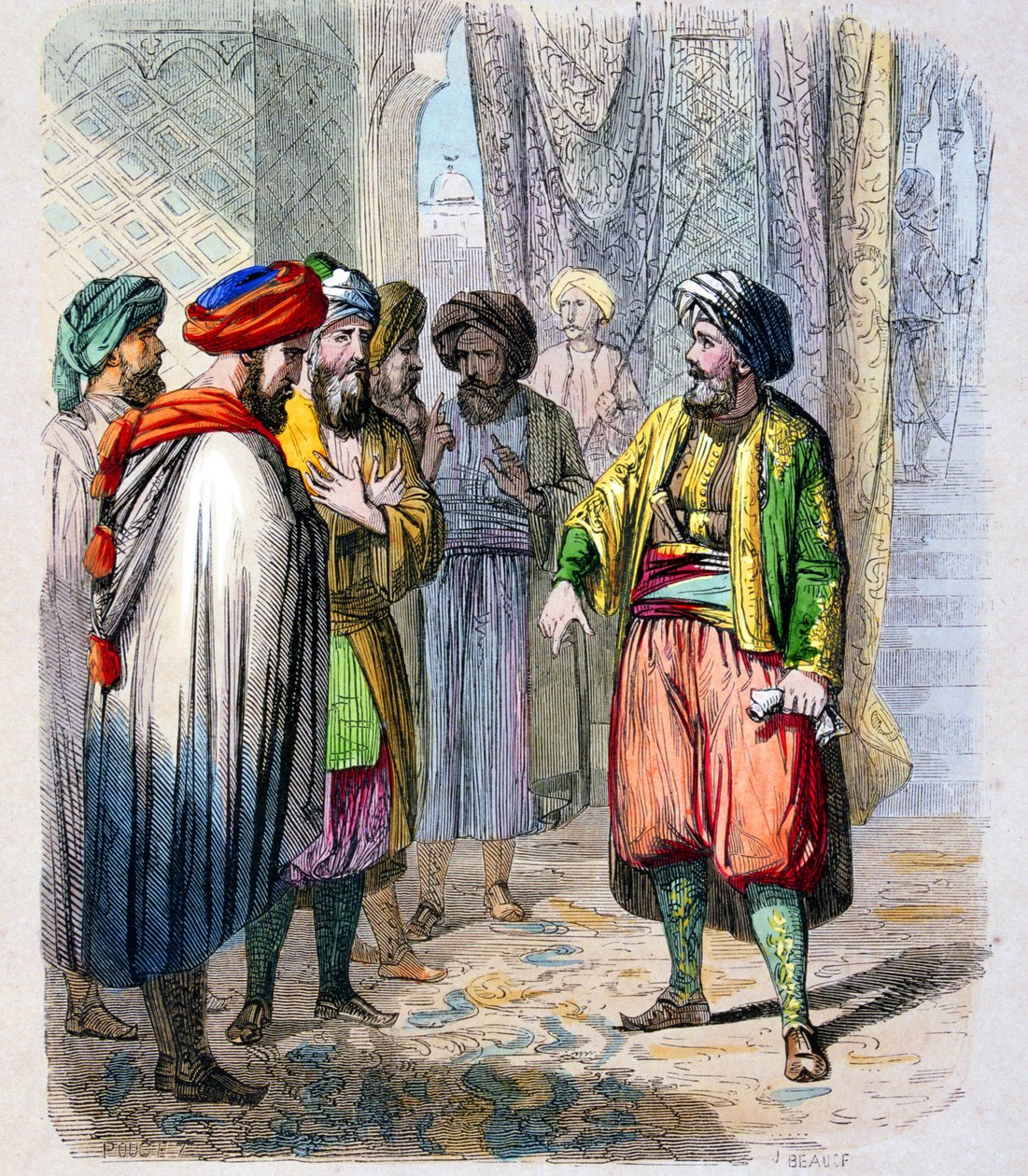 Mehemet Ali (1769-1849) riceve messaggi dal figlio in campagna in Arabia da Jean Adolphe Beauce