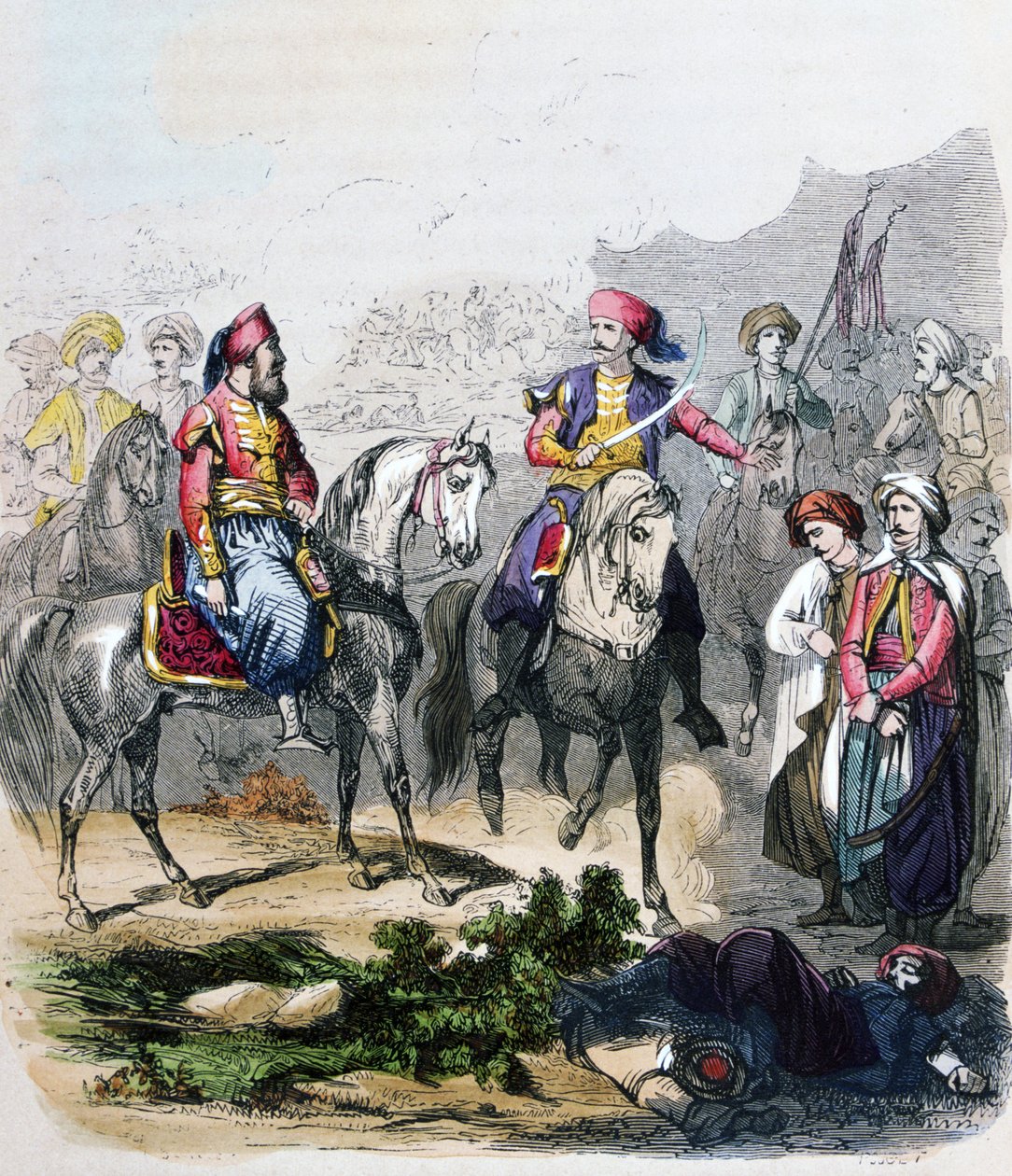 La Battaglia di Nezib (Nisib, Nizib, Nizip) 24 giugno da Jean Adolphe Beauce