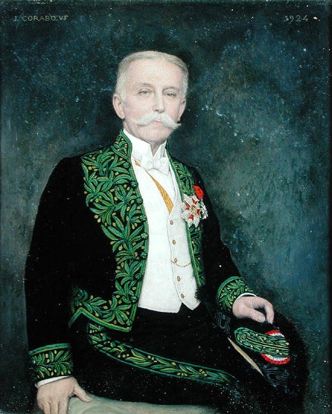 Ritratto di Rene Bazin (1853-1932) 1924 da Jean Alexandre Coraboeuf