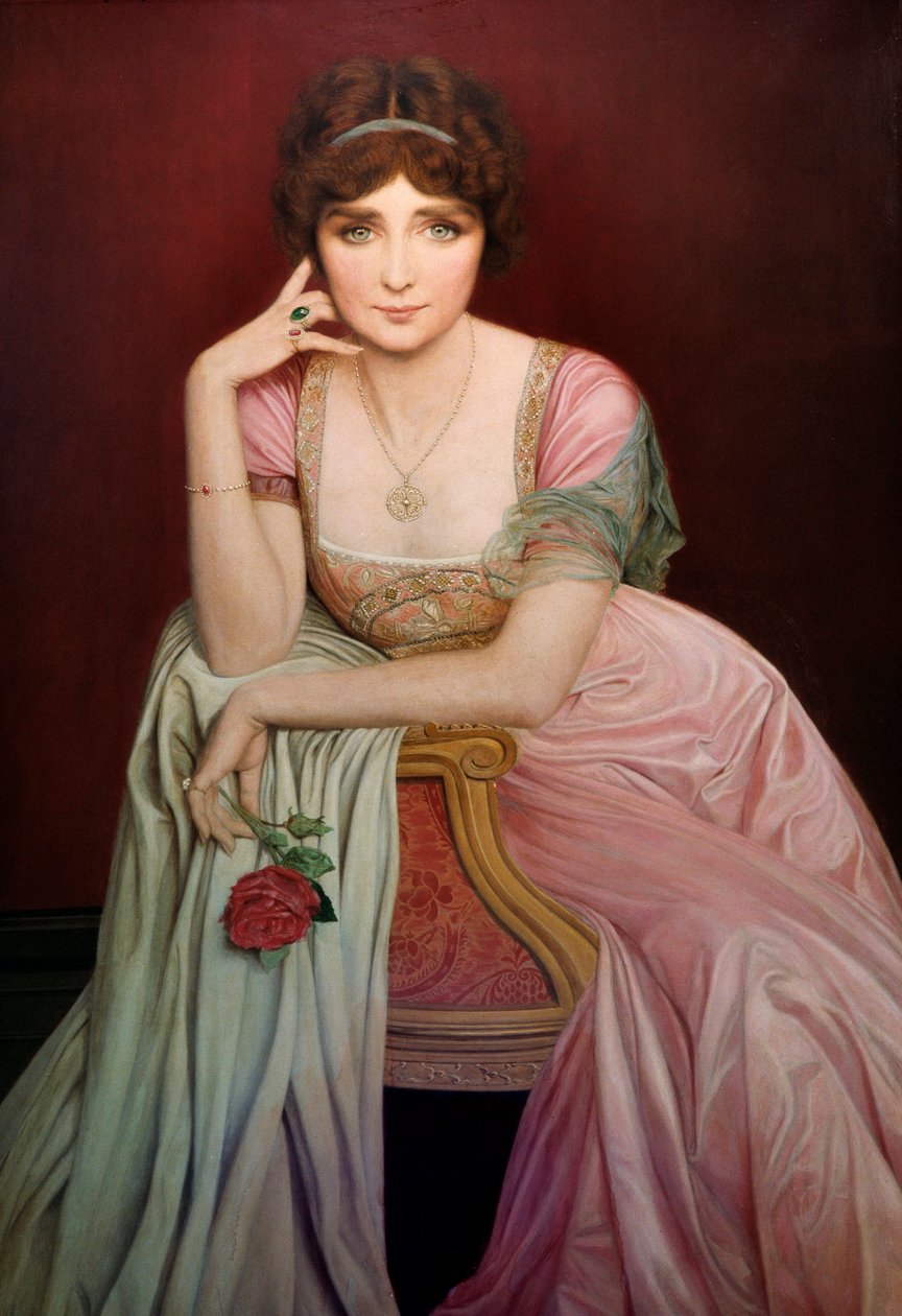 Ritratto della cantante Genevieve Vix (1879-1939) da Jean Alexandre Coraboeuf