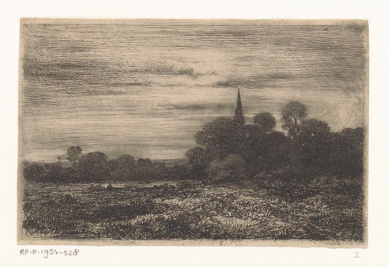 Paesaggio con campanile da Jean Alexis Achard