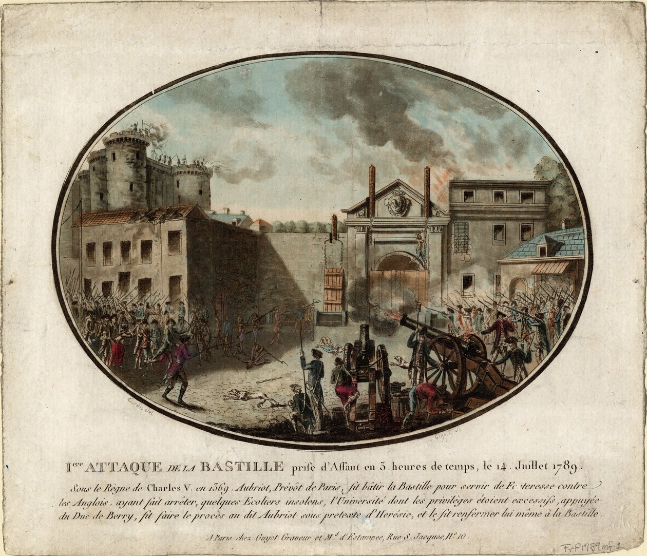 La presa della Bastiglia il 14 luglio 1789, 1789 da Jean Alexis Cornu