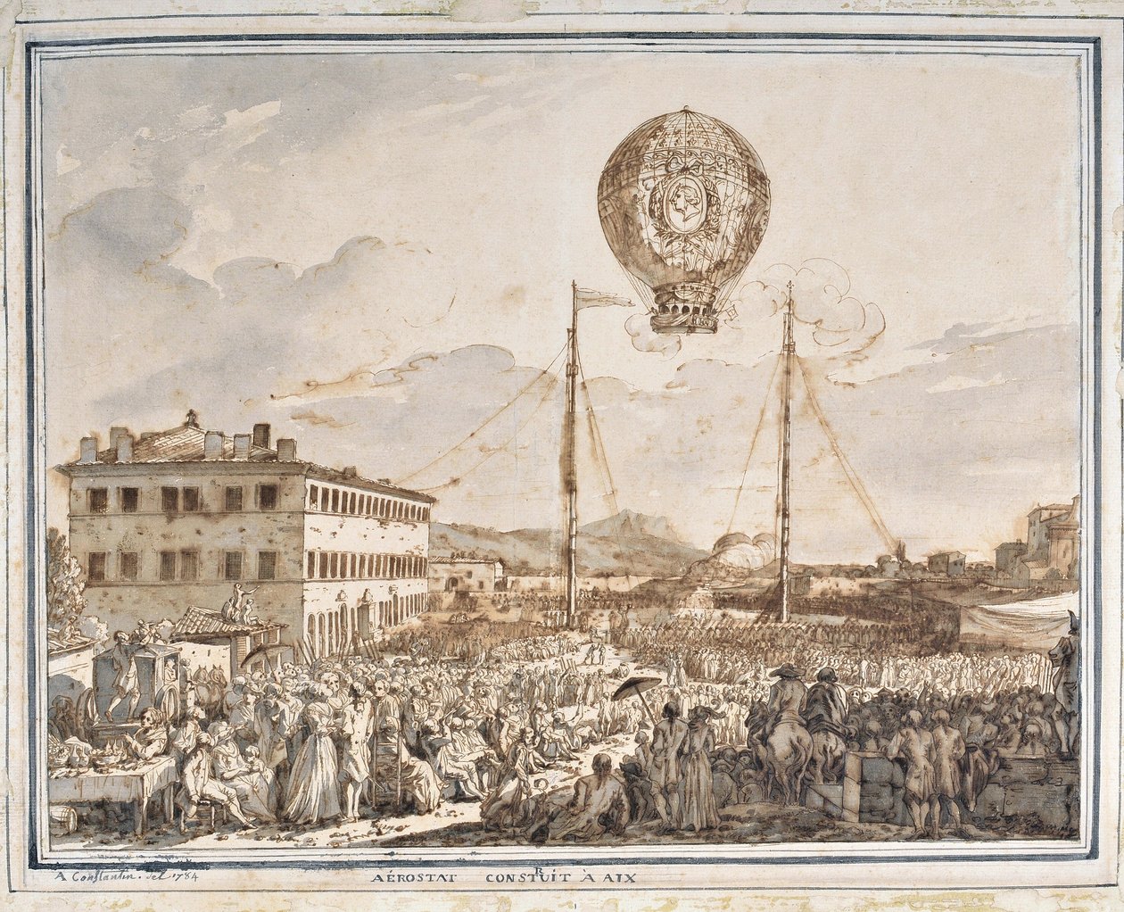 Aerostato costruito ad Aix da Jean Antoine Constantin