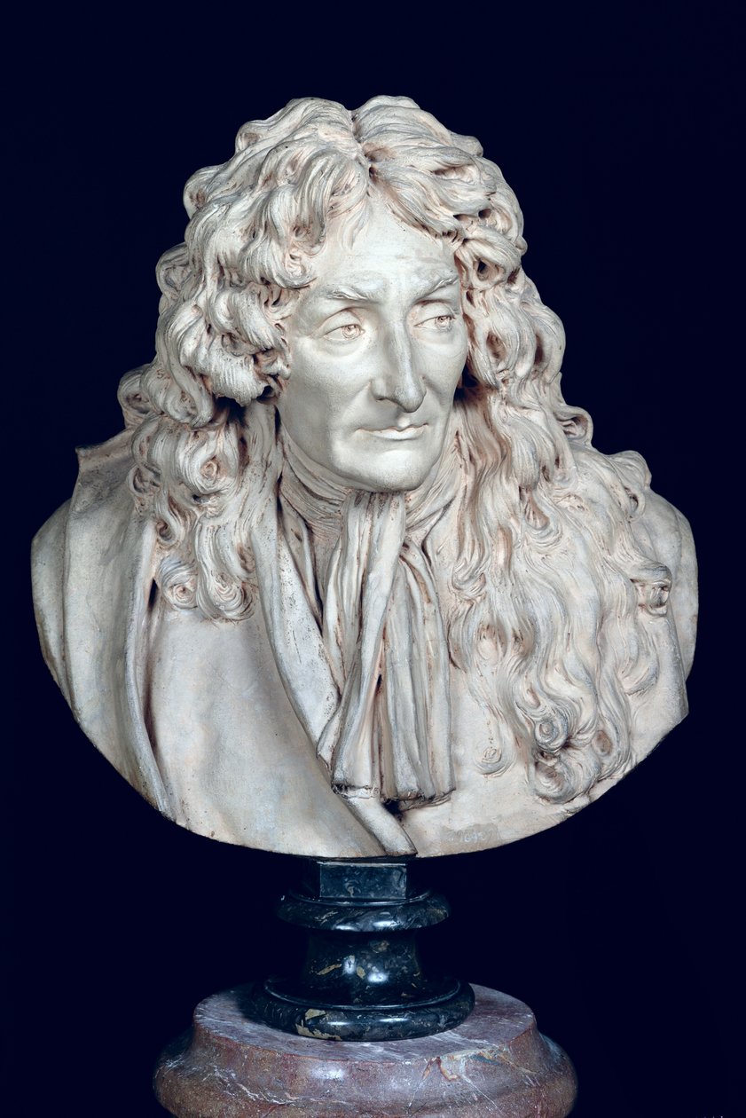 Busto di Jean de La Fontaine (1621-95) 1692 da Jean Antoine Houdon
