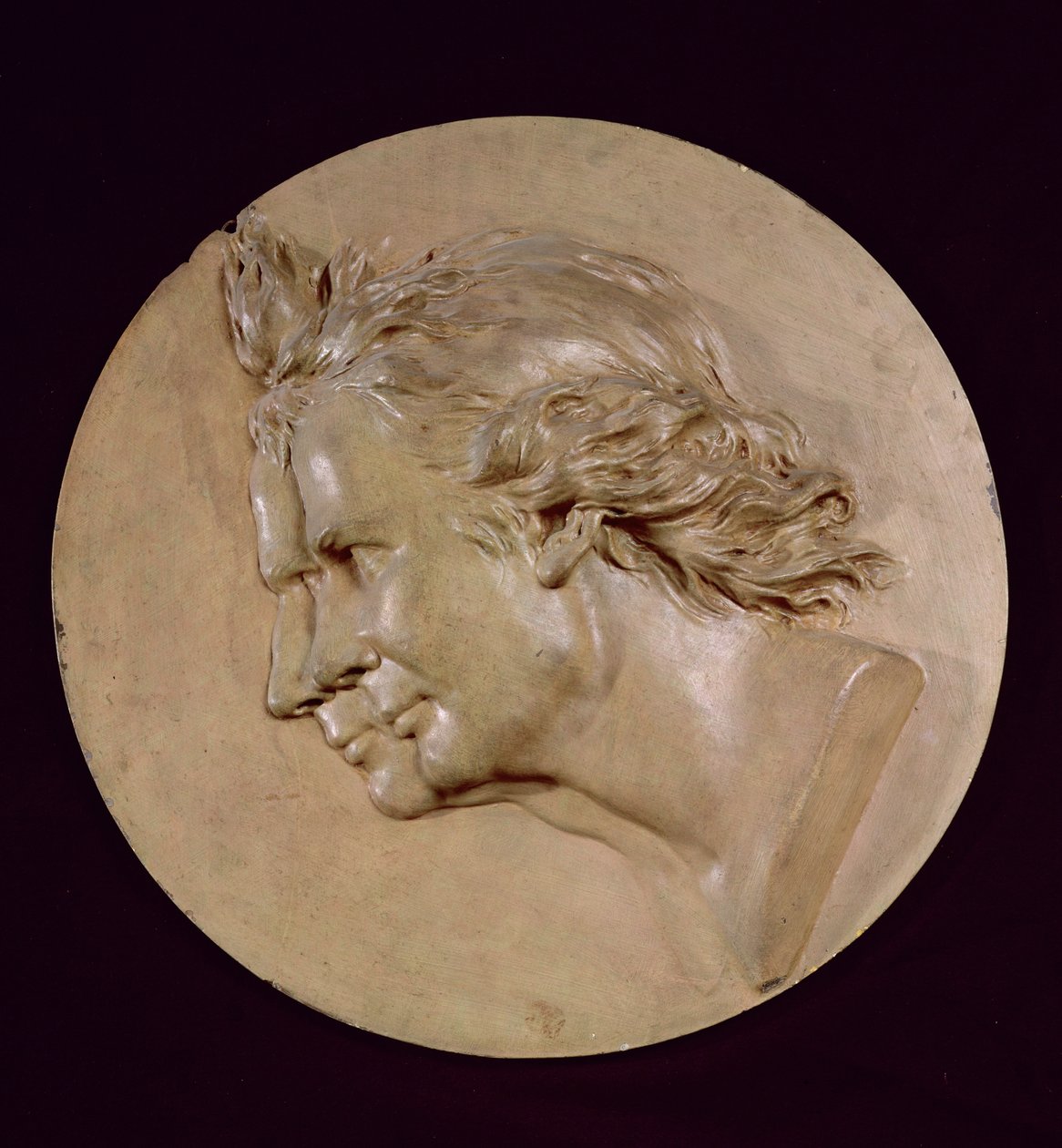 Medaglione raffigurante Joseph (1740-1810) ed Etienne Montgolfier (1745-99) da Jean Antoine Houdon