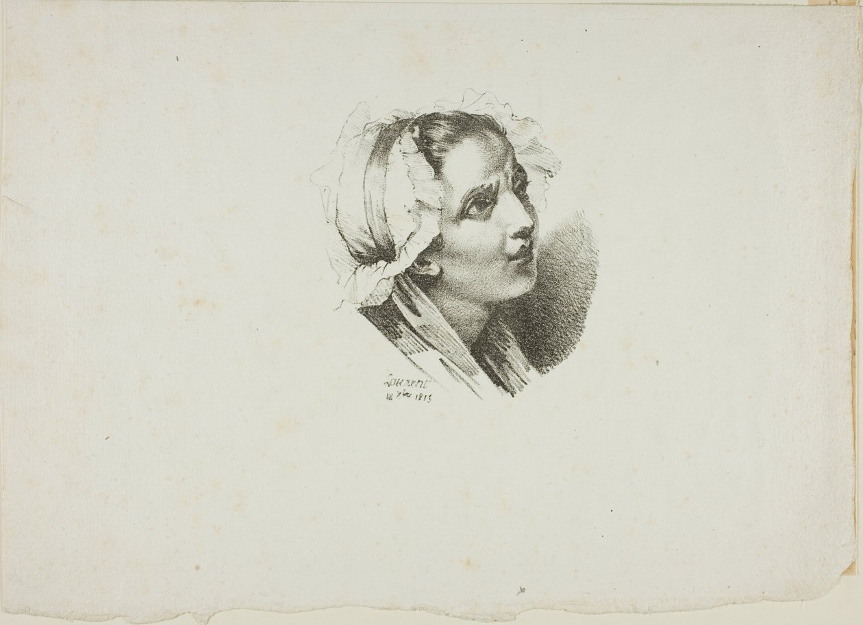 Studio della testa di una giovane ragazza da Jean Antoine Laurent