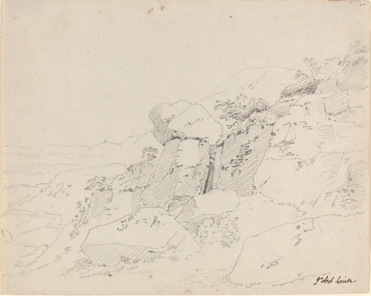 Massi Glaciali al Margine di una Montagna da Jean Antoine Linck