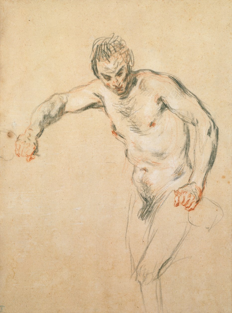 Un satiro che versa vino, c.1716 da Jean Antoine Watteau