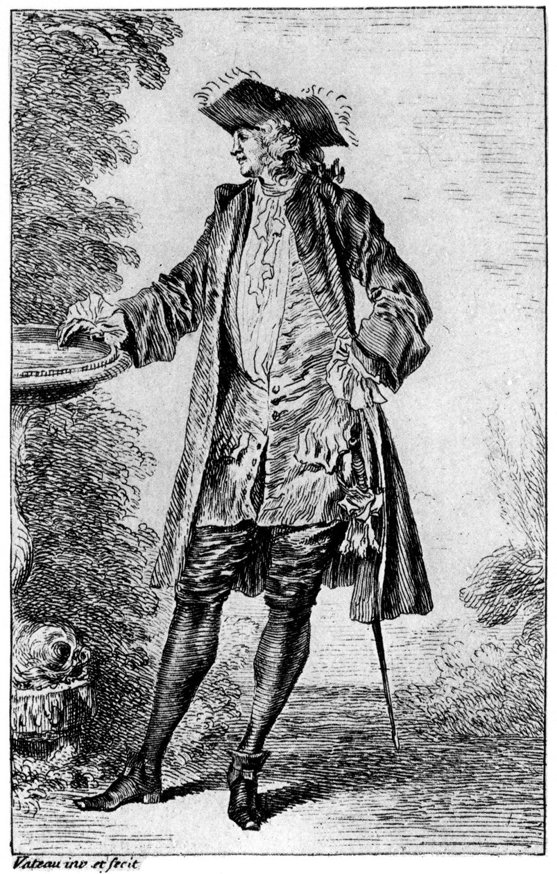Figura, c1700-1720, 1924 da Jean Antoine Watteau