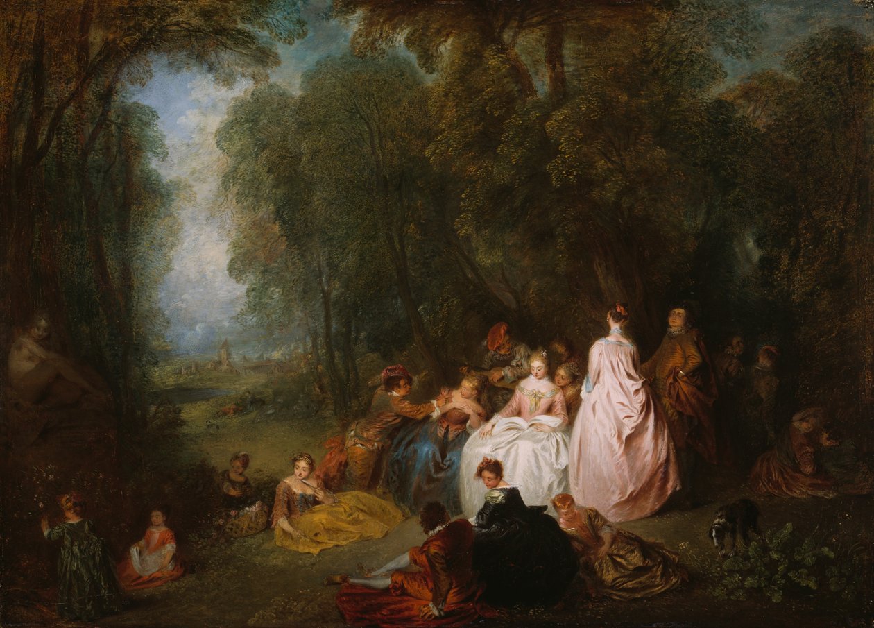 Fête champêtre (Riunione Pastorale) da Jean Antoine Watteau