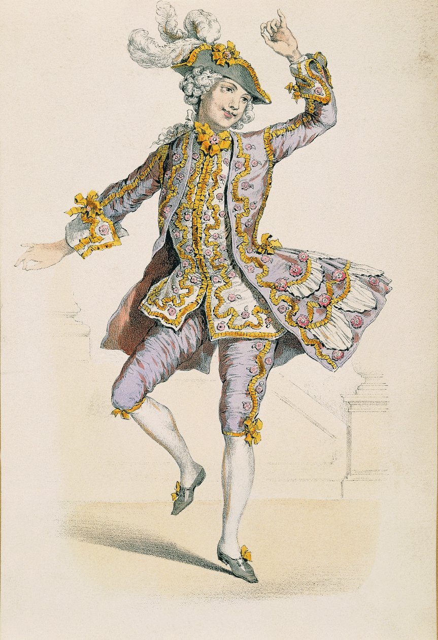 Contadino galante, da un disegno di Jean Antoine Watteau da Jean Antoine Watteau