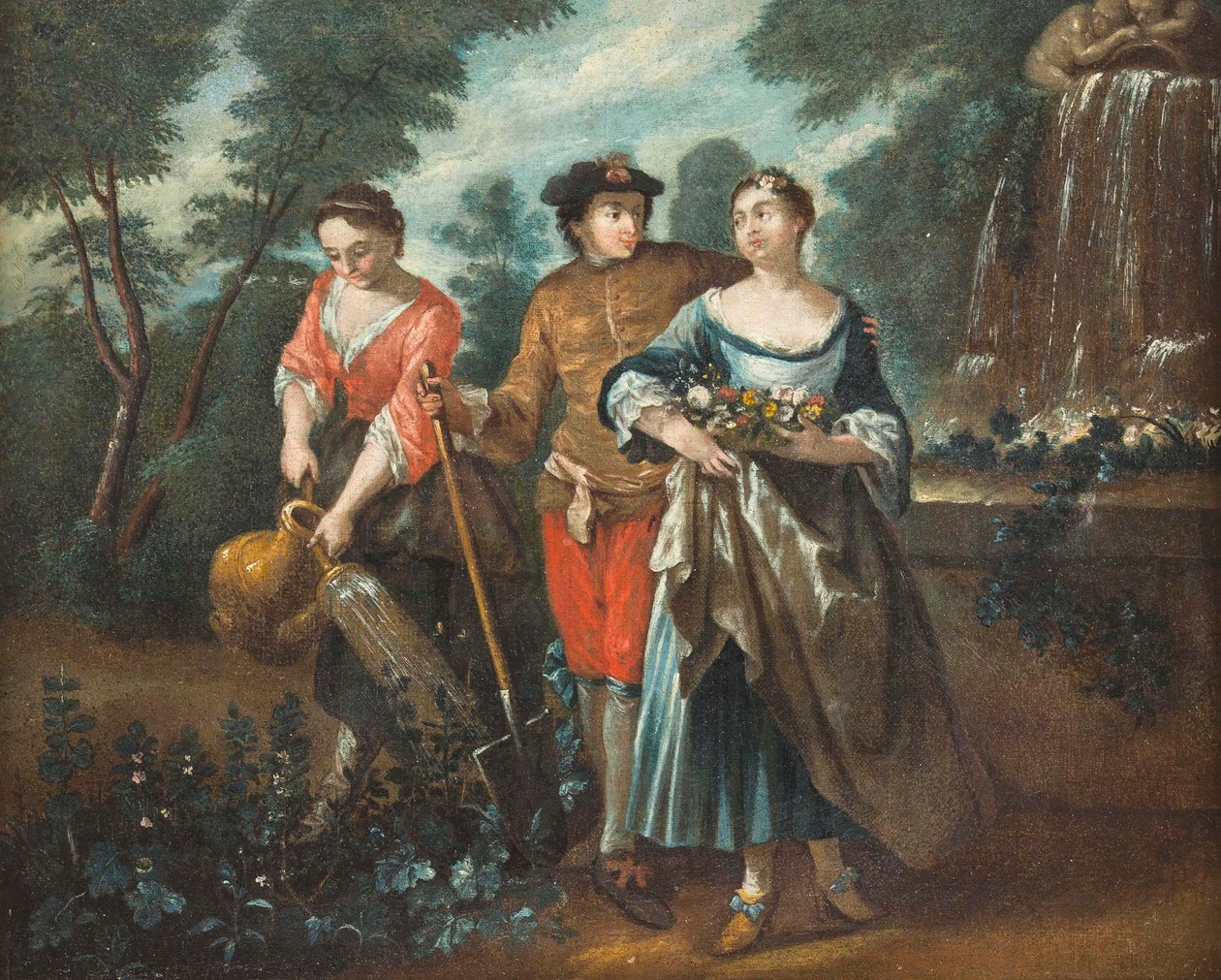 Tedesco: Scuola Nobile amore di coppia da Jean Antoine Watteau