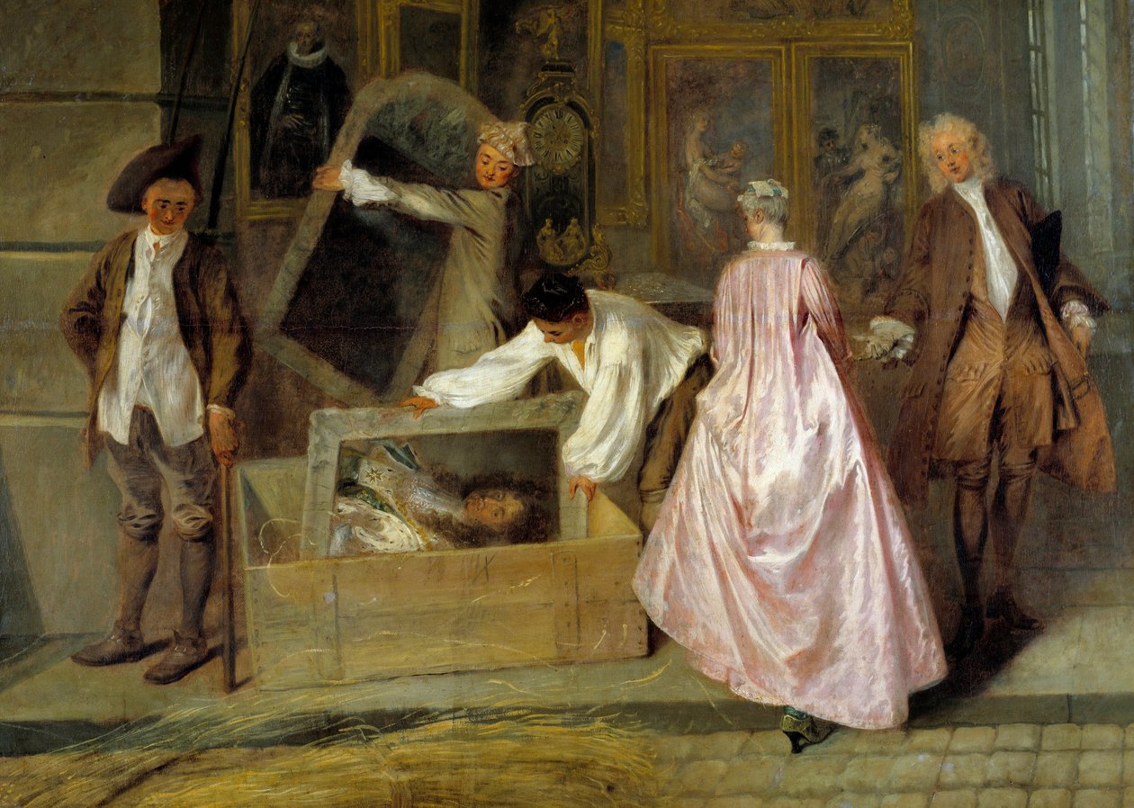 Preparazione del pacco (dettaglio) da Jean Antoine Watteau