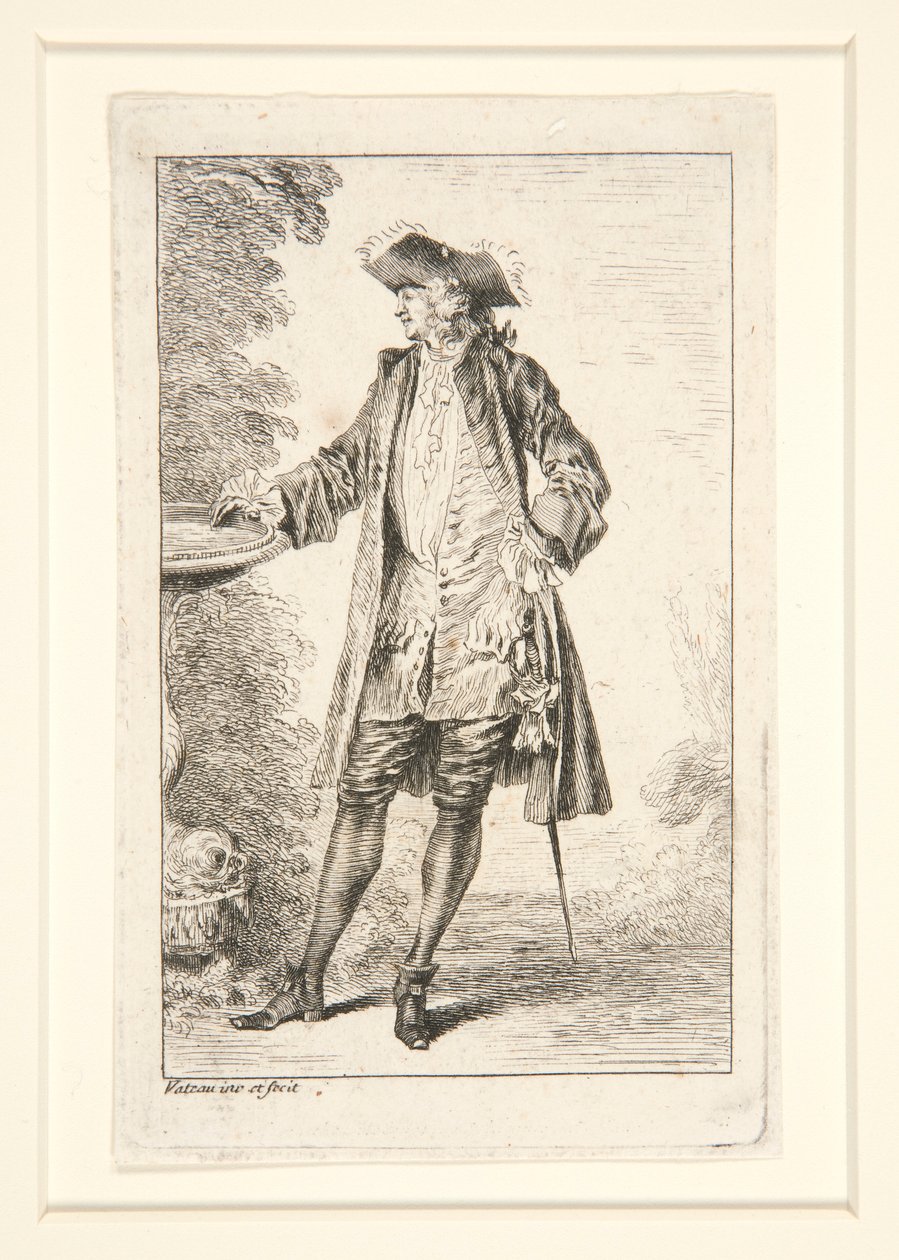 Tavola dalla serie Figures de mode da Jean Antoine Watteau