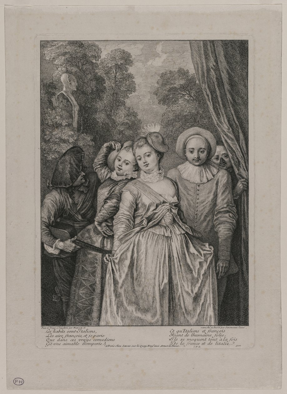 I vestiti sono italiani da Jean Antoine Watteau