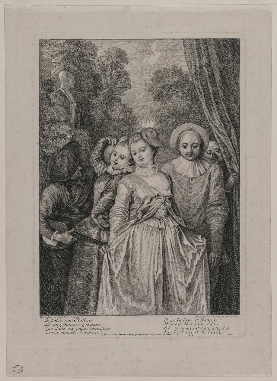 Gli abiti sono italiani, 1715-1716 da Jean Antoine Watteau