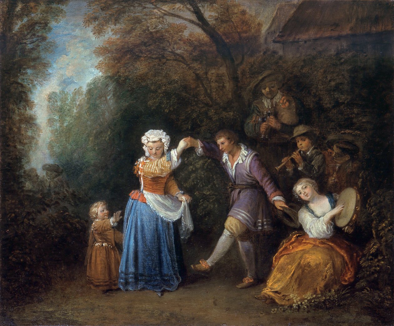 Il ballo country da Jean Antoine Watteau