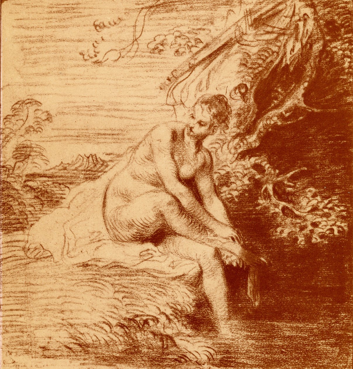Il bagno di Diana da Jean Antoine Watteau