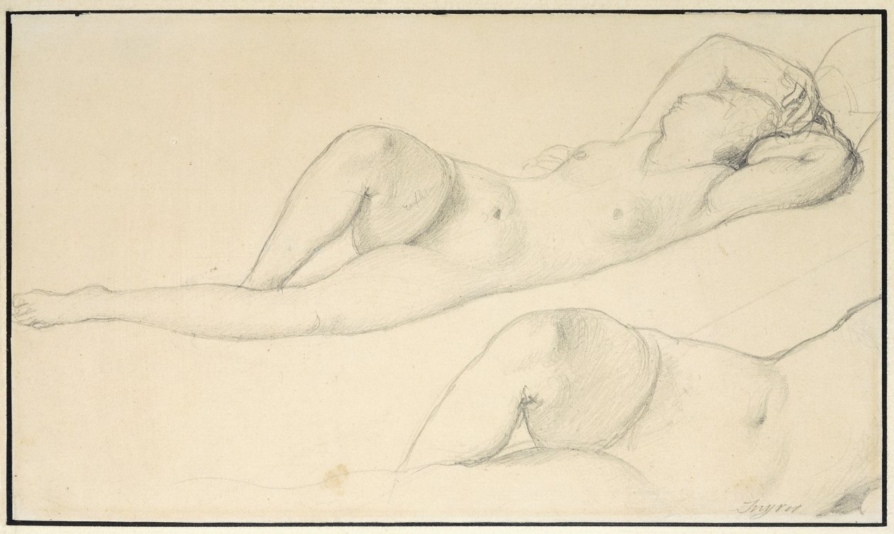 Un Nudo Femminile Disteso da Jean Auguste Dominique Ingres
