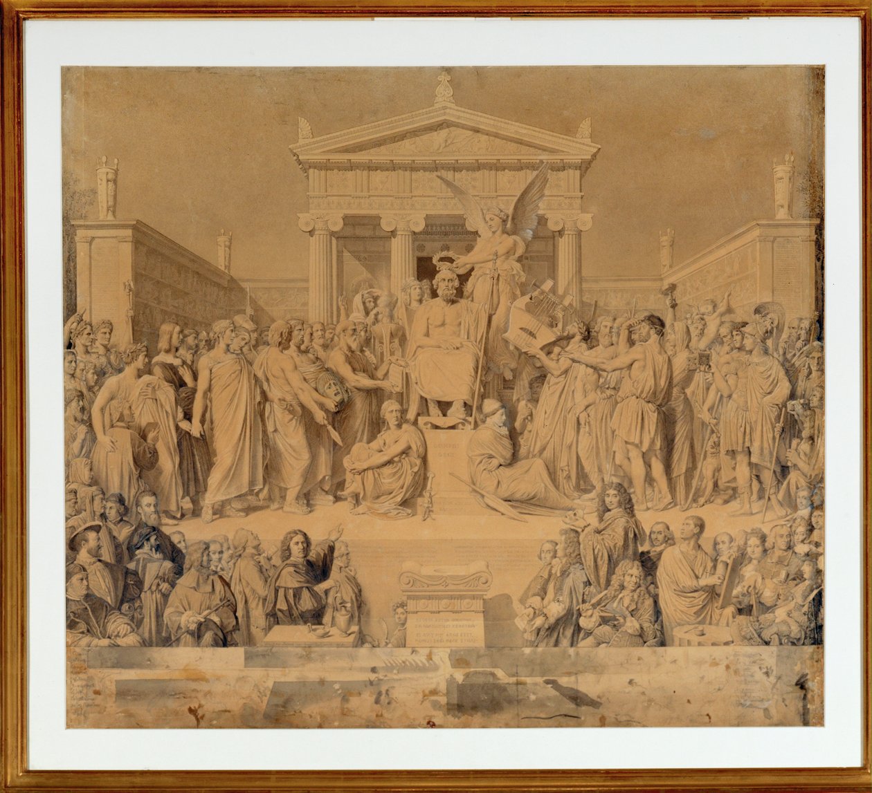 Omero deifie - La divinizzazione di Omero ... da Jean Auguste Dominique Ingres