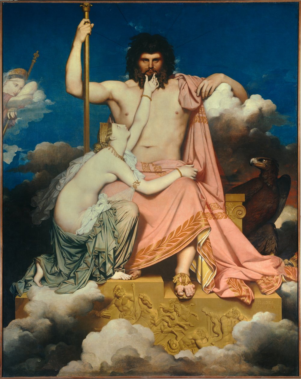 Giove e Teti da Jean Auguste Dominique Ingres