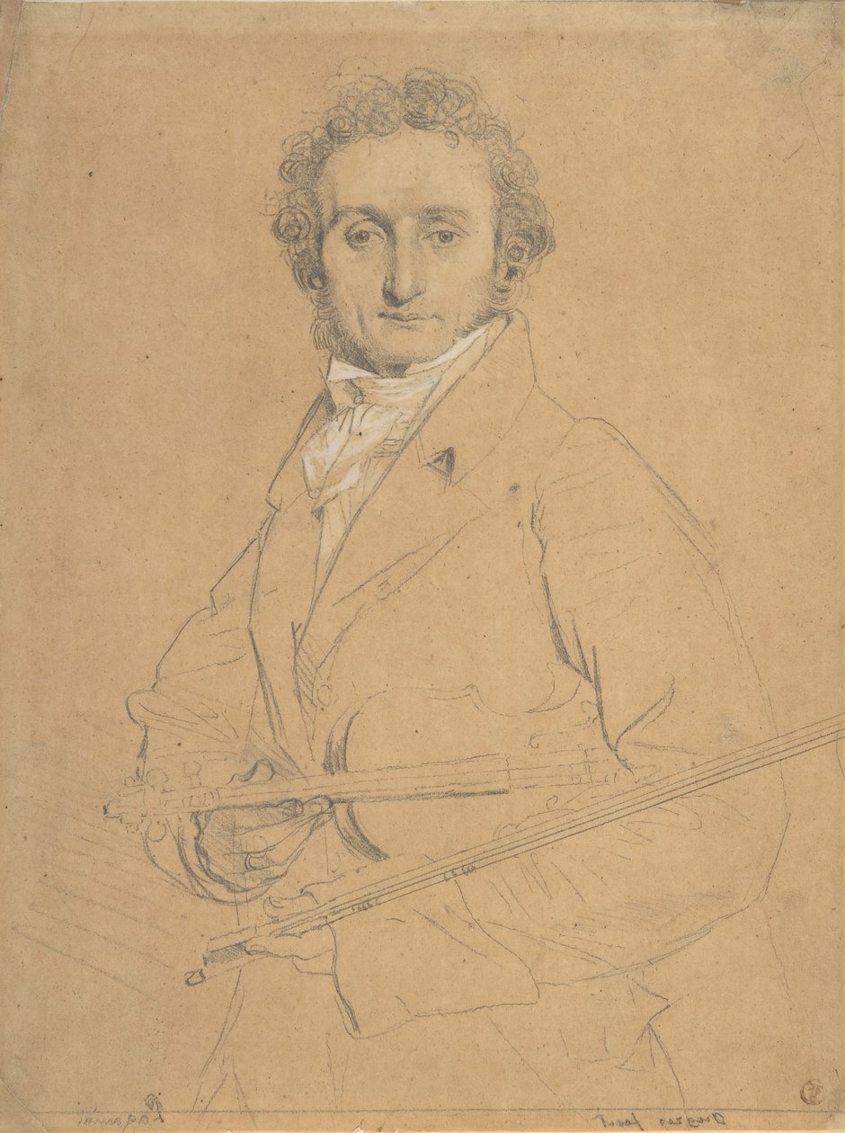 Niccolò Paganini da Jean Auguste Dominique Ingres