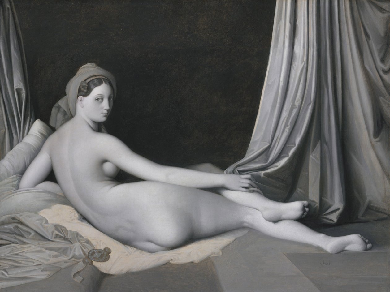 Odalisca in Grisaille, c.1824-34 da Jean Auguste Dominique Ingres