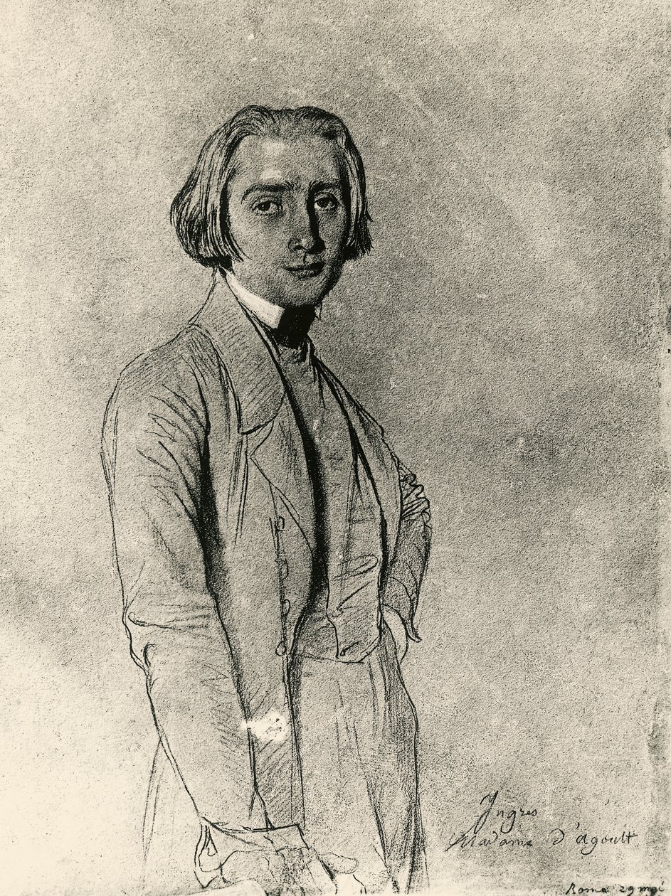 Ritratto di Franz Liszt da Jean Auguste Dominique Ingres