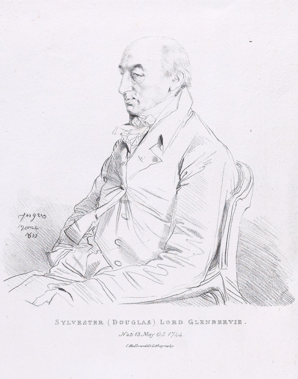 Ritratto di Sylvester (Douglas), Lord Glenbervie da Jean Auguste Dominique Ingres