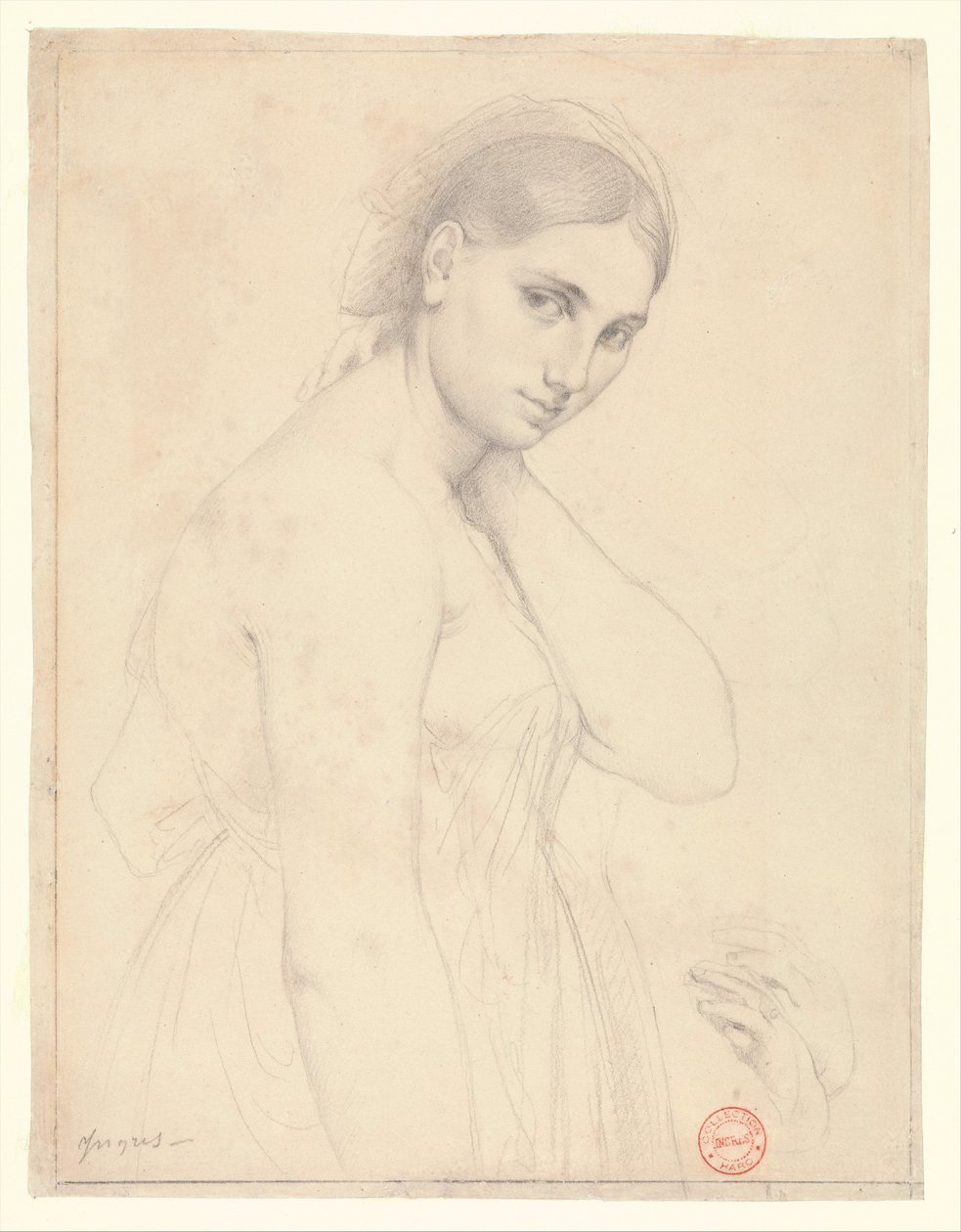 Studio per "Raffaello e la Fornarina" (?) da Jean Auguste Dominique Ingres