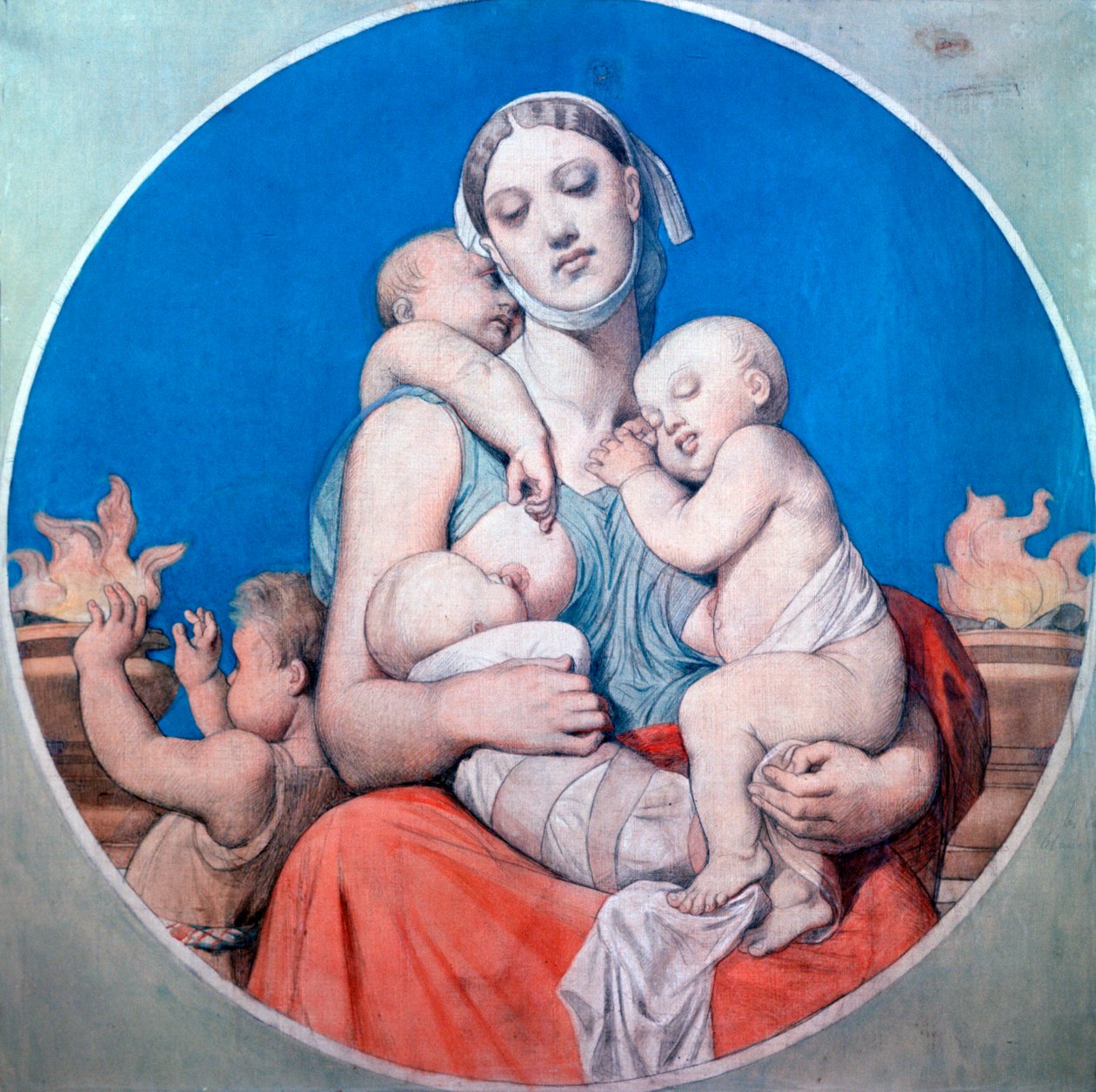 Studio per la vetrata nella Chapelle Saint Ferdinand da Jean Auguste Dominique Ingres