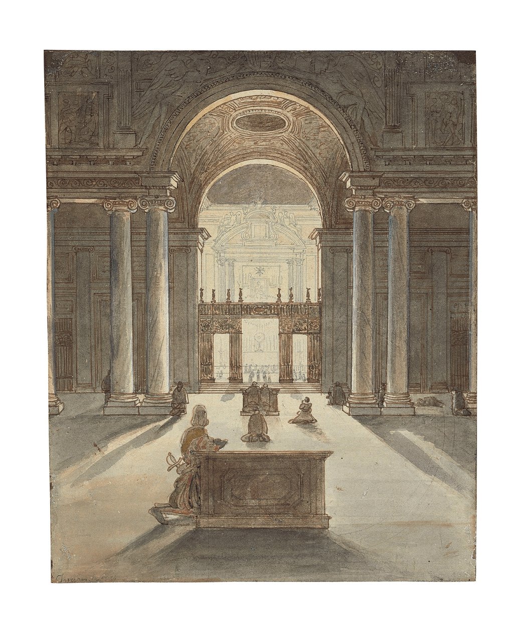 The Borghese Chapel in Santa Maria Maggiore, Rome da Jean Auguste Dominique Ingres