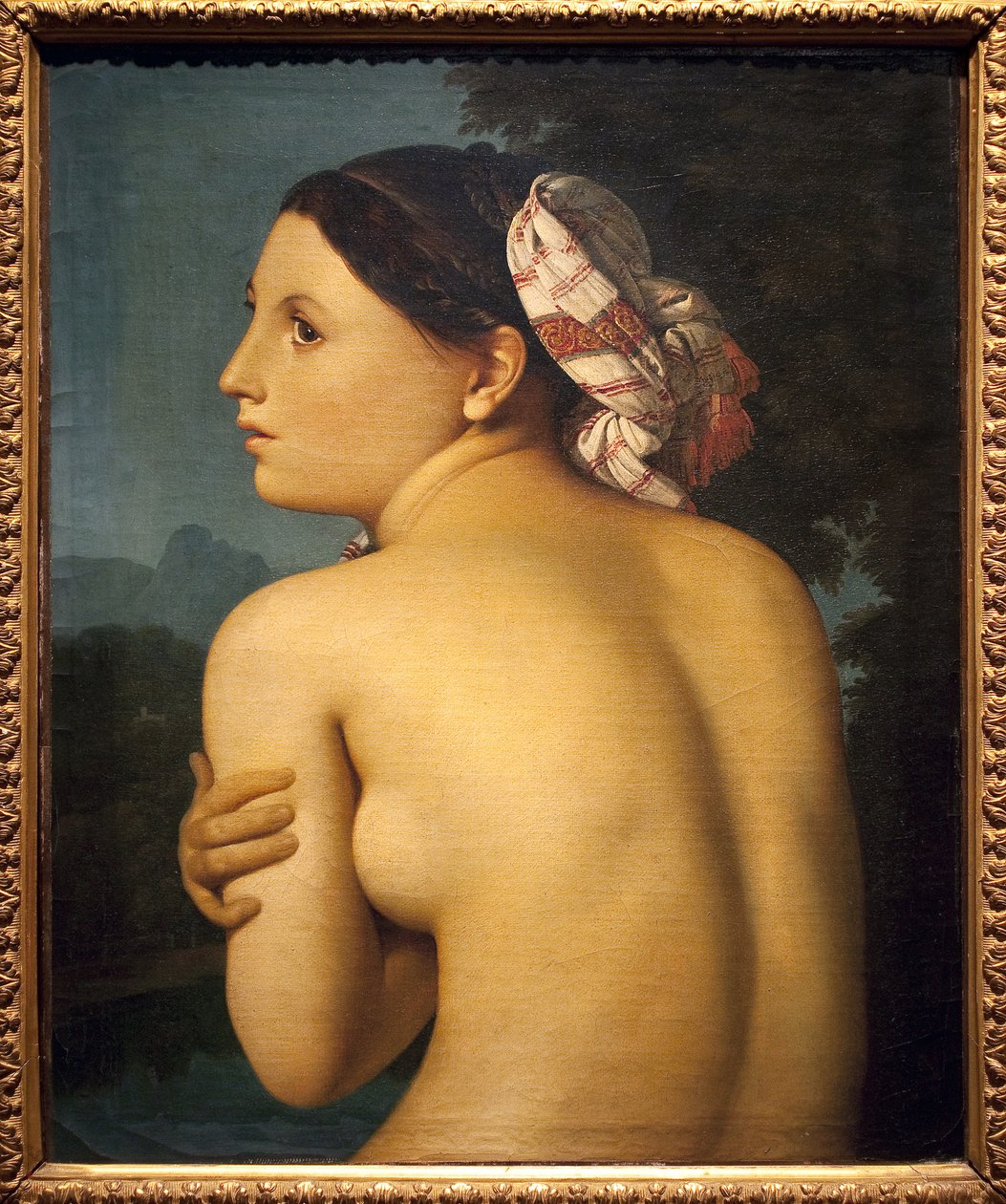 La bagnante. Dipinto di Jean Auguste Dominique Ingres (1780-1867), olio su tela da Jean Auguste Dominique Ingres