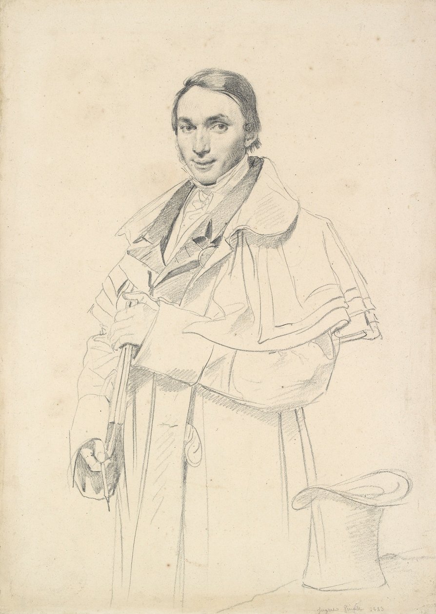 Ritratto a tre quarti di Jean-Francois-Antoine Forest, 1823 da Jean Auguste Dominique Ingres