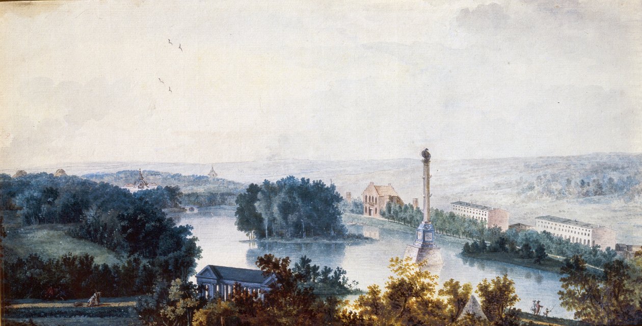 Tsarskoye Selo. La colonna di Chesme da Jean Balthazard de la Traverse