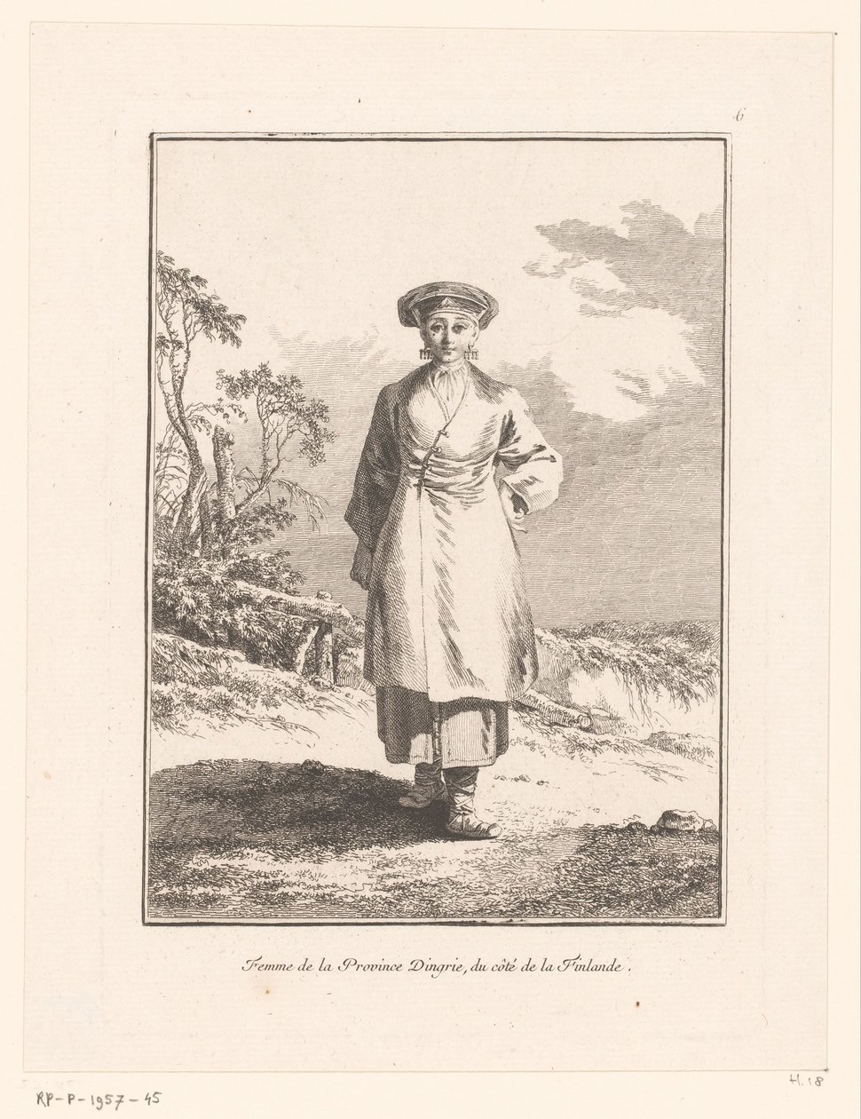 Giovane donna di Ingermanland (Ingria) da Jean Baptist Leprince