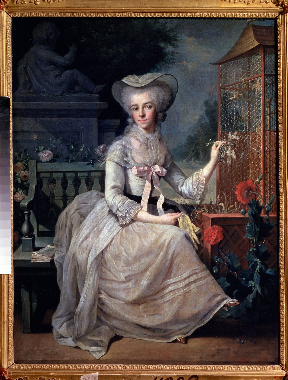 La giovane dama con la gabbia da Jean Baptiste Charpentier