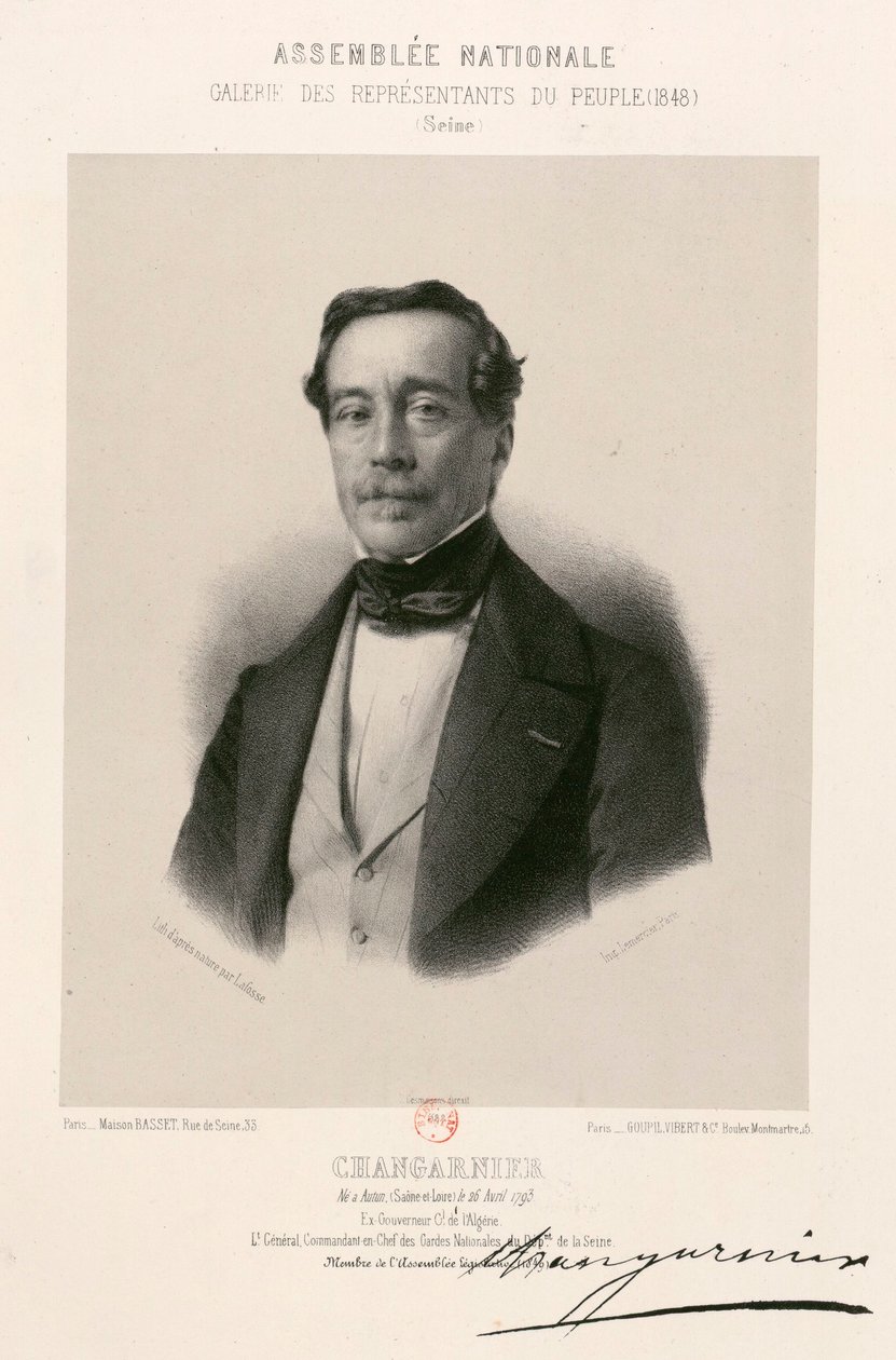 Assemblea nazionale, galleria dei rappresentanti del popolo - Nicolas Changarnier da Jean Baptiste Adolphe Lafosse