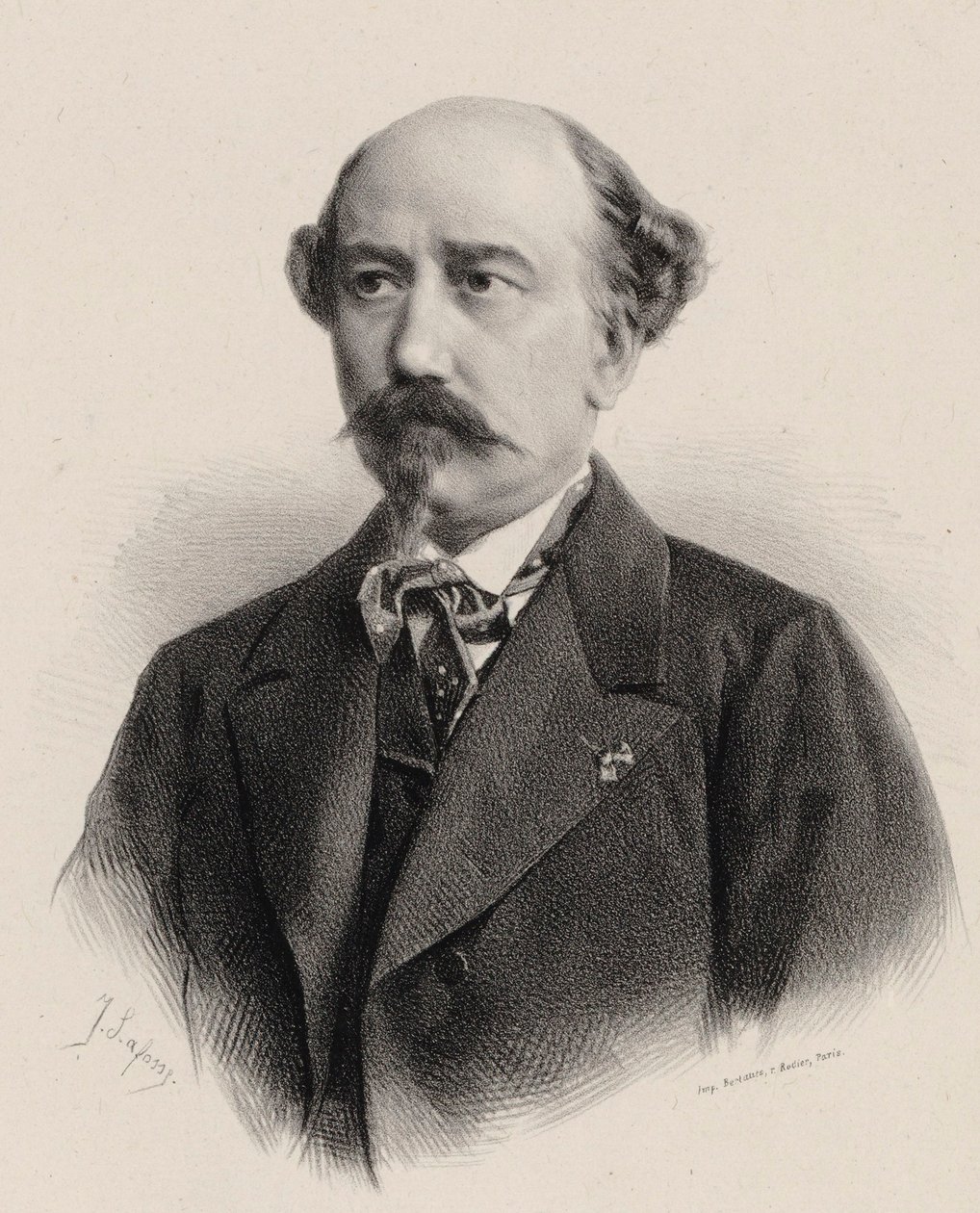 Ritratto del compositore Aimé Maillart da Jean Baptiste Adolphe Lafosse