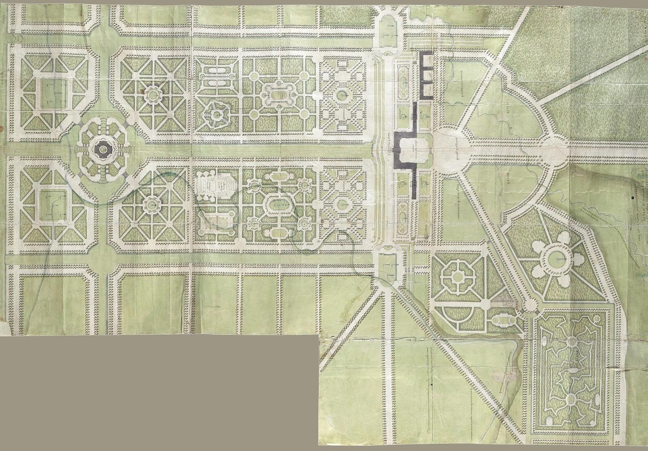 Progetto per il palazzo e il parco di Strelna da Jean Baptiste Alexandre Le Blond
