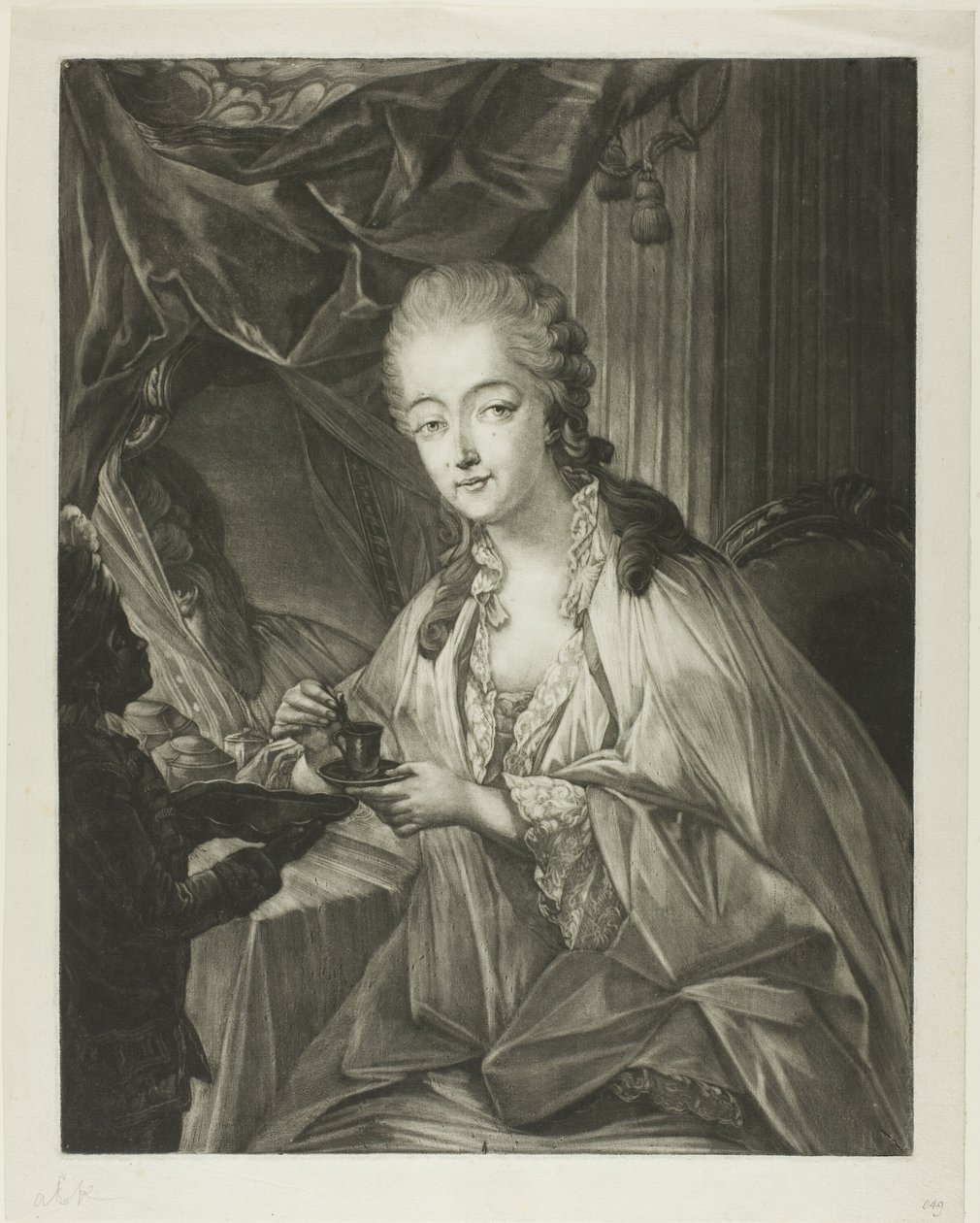 Jeanne Bécu, Comtesse Du Barry, e il suo servitore Zamor da Jean Baptiste Andre Gautier D