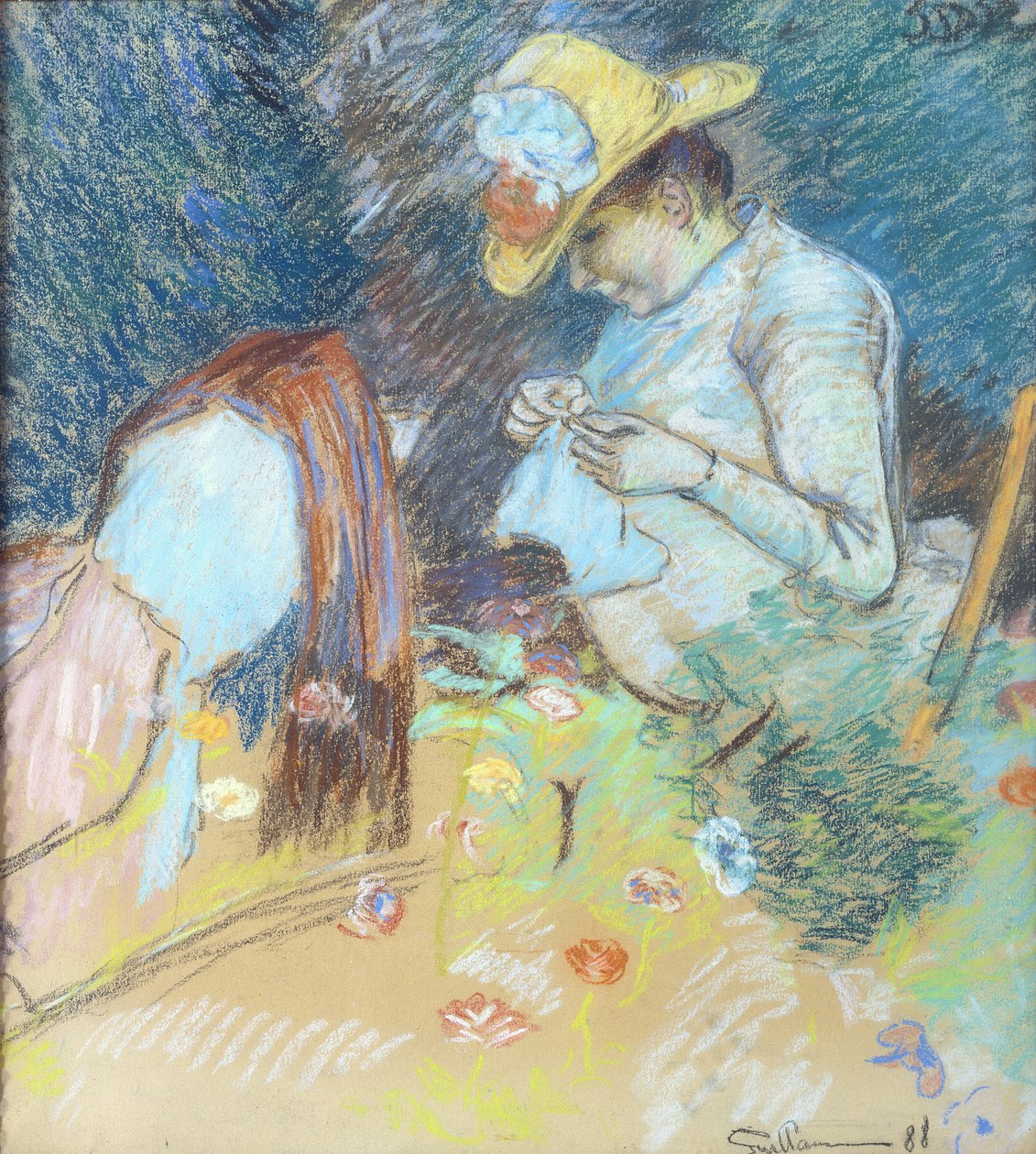 Madame Guillaumin che cuce, 1888 da Jean Baptiste Armand Guillaumin
