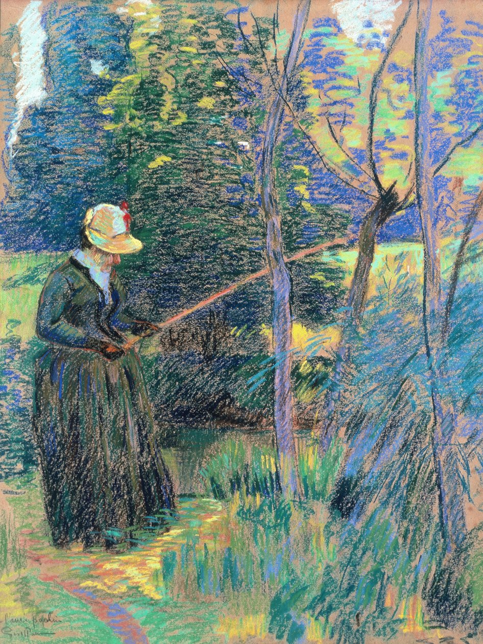 Madame Guillaumin che pesca da Jean Baptiste Armand Guillaumin