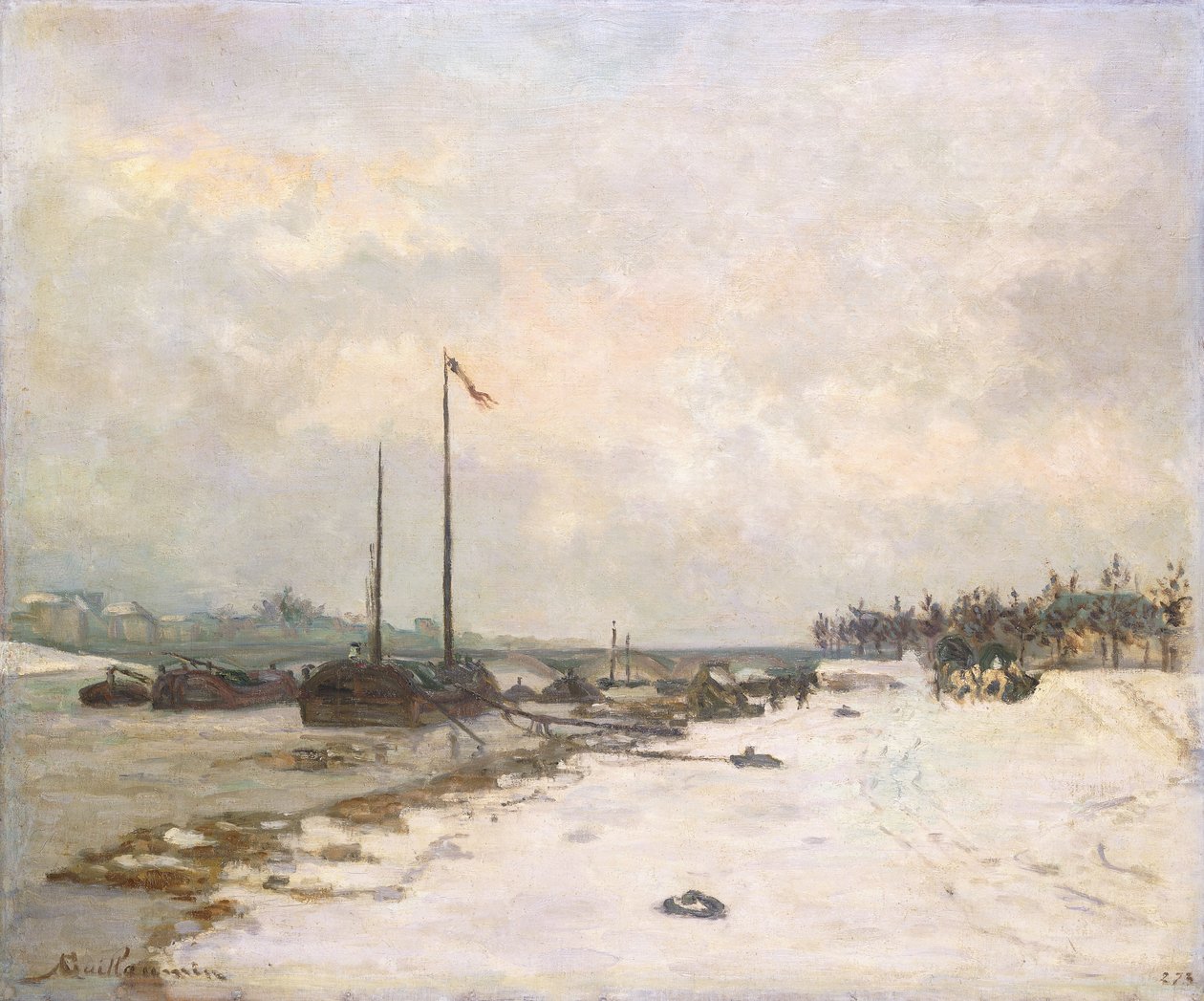 Il molo della Senna nei dintorni di Parigi, 1873 da Jean Baptiste Armand Guillaumin