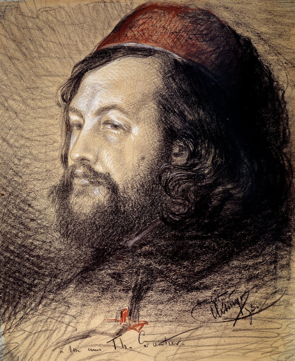 Ritratto di Théophile Gautier (1811-1872) da Jean Baptiste Auguste Clesinger