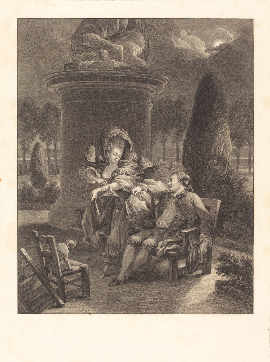 La serata delle Thuileries da Jean Baptiste Blaise Simonet after Pierre Antoine Baudouin