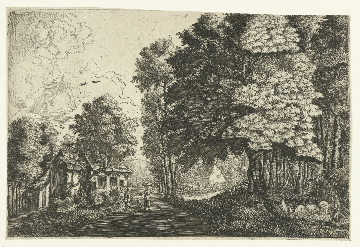 Pastore vicino al bordo del bosco da Jean Baptiste Bonnecroy