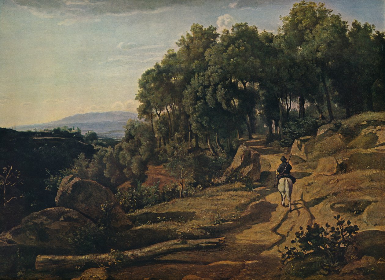 Una Veduta Vicino a Volterra, 1838 da Jean Baptiste Camille Corot