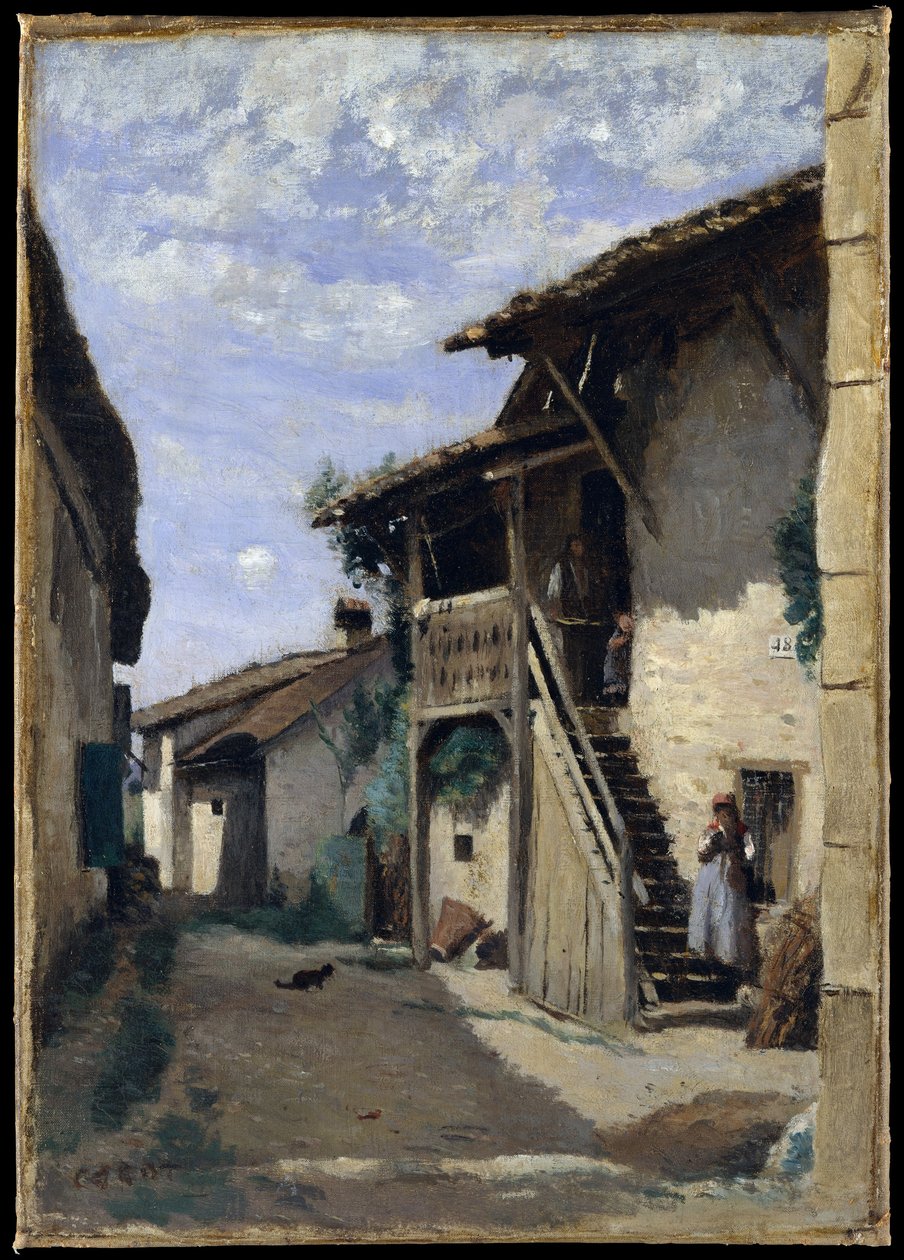 Una strada del villaggio, Dardagny da Jean Baptiste Camille Corot