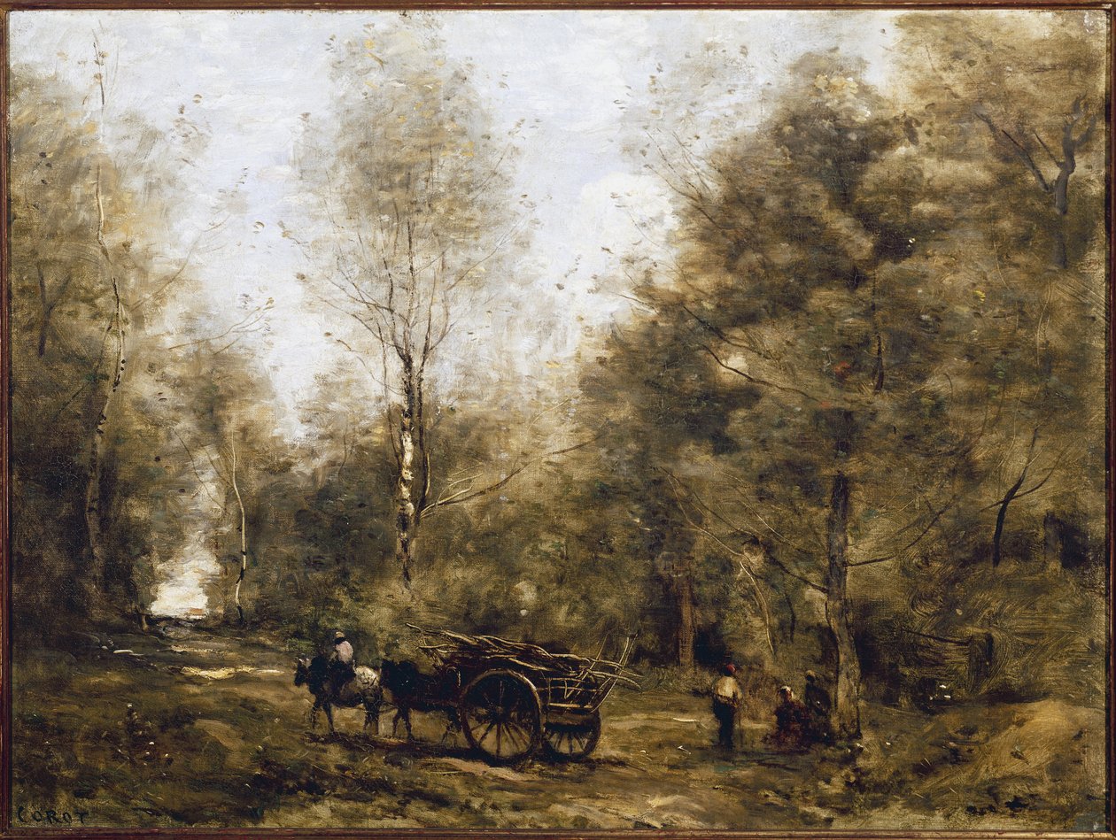Un sentiero nei boschi di Wagnonville da Jean Baptiste Camille Corot